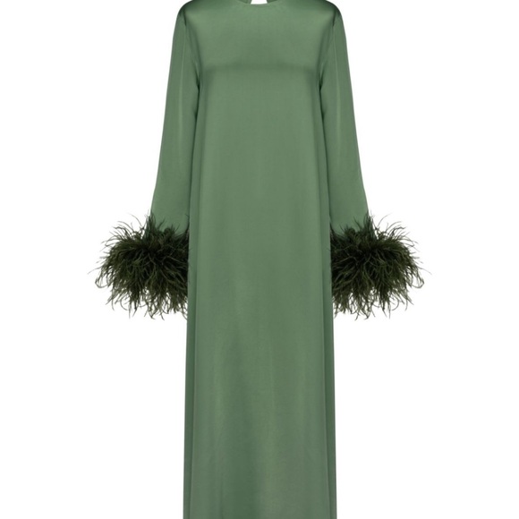 Sleeper Dresses & Skirts - Sage Green Ruffled Bishop Sleeve Gown